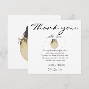 Elegant minimalism, ugglor i kärlek tack kort
