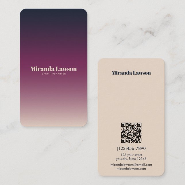 Elegant minimalism visitkort (Fram/baksida)