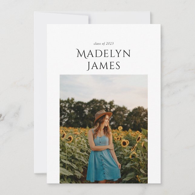 Elegant minimalist 2 foto meddelande (Framsida)