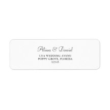 Elegant minimalist adressetikett