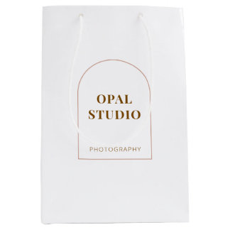 Elegant minimalist båge kräm näringsliv presentpap