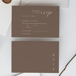 Elegant minimalist beige elfenbensvitt skript bröl OSA kort