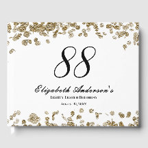 Elegant Minimalist Black and Gold 88th Birthday