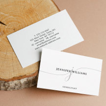 Elegant Minimalist Black Grått-skript Monogram