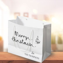 Elegant Minimalist Black & White God jul