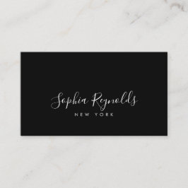 Elegant Minimalist Black & White Professional Visitkort