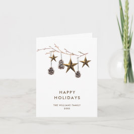 Elegant Minimalist Boho God jul Hälsning Helgkort