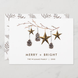 Elegant Minimalist Boho God jul Hälsning Julkort