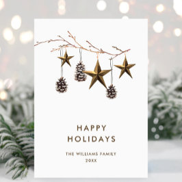 Elegant Minimalist Boho God jul Hälsning Julkort
