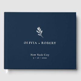 Elegant Minimalist Botanical Wedding Gästböcker