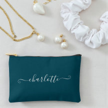 Elegant Minimalist Bridesmaid Name | Deep Teal