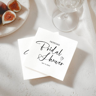 Elegant minimalist bröllopsdusch pappersservett