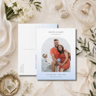 Elegant minimalist bröllopskort för Save the Date Meddelande Vykort