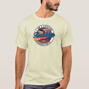 Elegant minimalist Brooklyn logodesign naturlig T Shirt