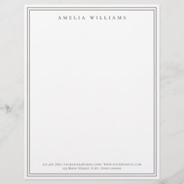 Elegant Minimalist Brown Two Border Brevhuvud