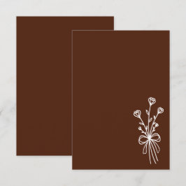 Elegant Minimalist Brown Wedding Inbjudningar