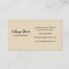 Elegant Minimalist Business Card Visitkort