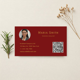 Elegant Minimalist Business Card with QR Visitkort