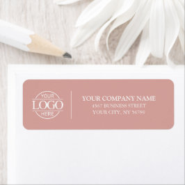 Elegant Minimalist Business Logo Return Address Returadress Etikett
