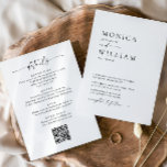Elegant Minimalist Calligraphy Black White Bröllop Inbjudningar<br><div class="desc">Om du vill göra ytterligare anpassningar klickar du på länken "anpassa ytterligare" och användor verktyg som är utformat för att ändra mallen. Kontakta mig om du behöver hjälp eller matchande artiklar.</div>