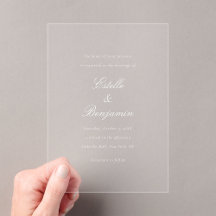 Elegant Minimalist Calligraphy Wedding Invitation