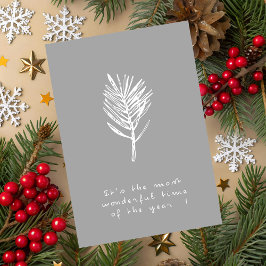 Elegant Minimalist Christmas Greeting Card Kort