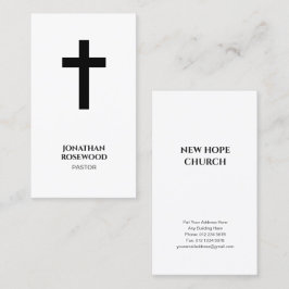 Elegant Minimalist Church | Pastor & Mission Visitkort