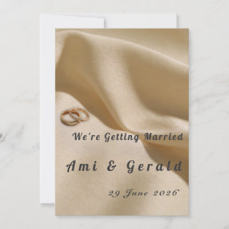 Elegant Minimalist Custom Wedding Card Meddelande
