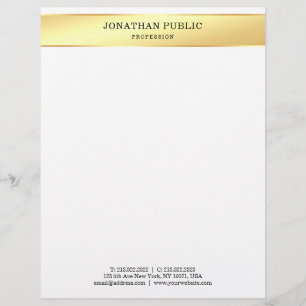 Elegant Minimalist designprofessionell för guld- Brevhuvud
