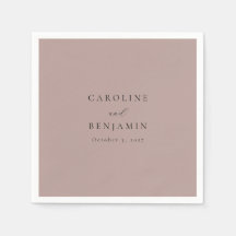 Elegant Minimalist Dusty Mauve Calligraphy Bröllop