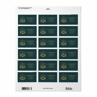 Elegant Minimalist Eid Mubarak Gift Adressetikett