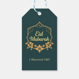 Elegant minimalist Eid Mubarak-present Presentetikett