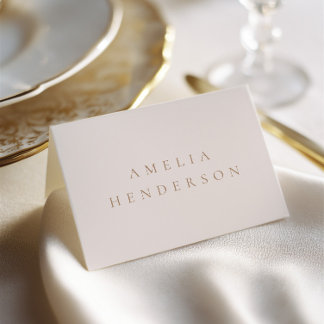 Elegant minimalist elfenbensfärgad taupe bröllopsp bordsnummer
