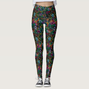 Elegant minimalist färgglad liv design leggings