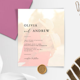 Elegant minimalist fotobryllopsinbjudan