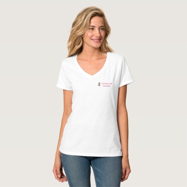 Elegant minimalist frisör t-shirt (Hel framsida)