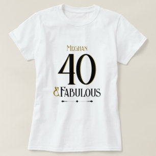 Elegant minimalist fyrtio och fantastisk födelseda t shirt