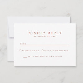 Elegant minimalist, gammal ro bröllop OSA kort