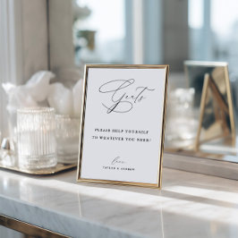 Elegant Minimalist Gents Bathroom Basket Sign Inbjudningar