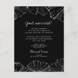 Elegant minimalist Ginkgo Biloba Ny gifta Meddelande Vykort
