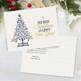 Elegant minimalist glädjebesked träd Non-Photo Helg Vykort