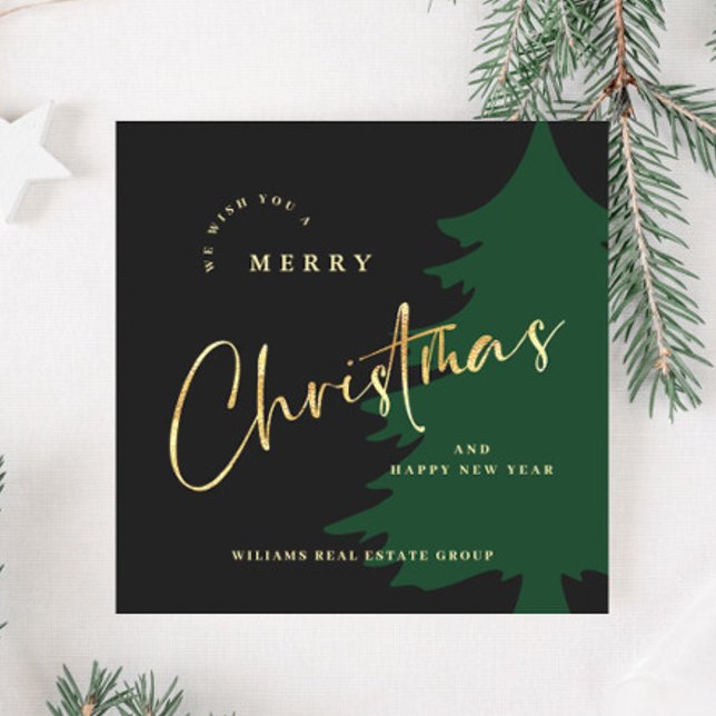 Elegant Minimalist God jul Corporate Guld Julkort (Skapare uppladdad)