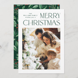 Elegant Minimalist God jul Hälsning Photo Julkort