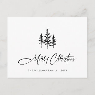 Elegant Minimalist God jul Helgdag Vykort