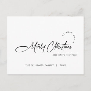 Elegant Minimalist God jul Helgdag Vykort
