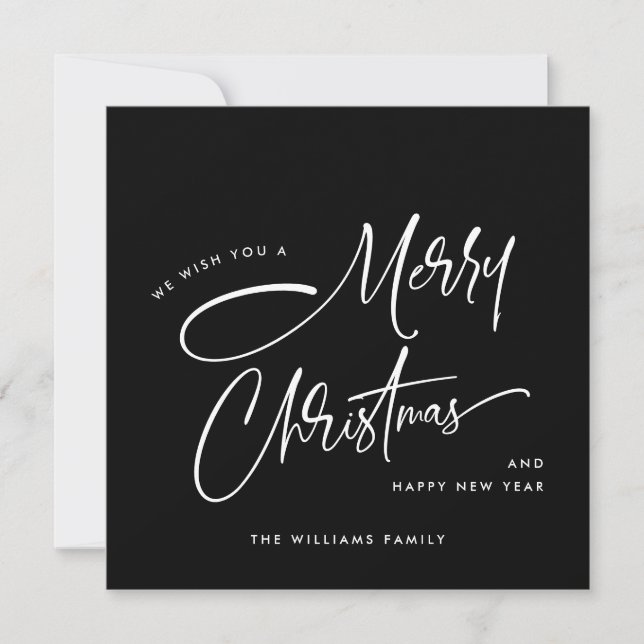 Elegant Minimalist God jul Julkort (Framsida)