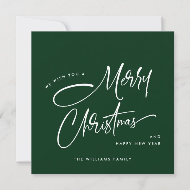 Elegant Minimalist God jul Julkort (Framsida)