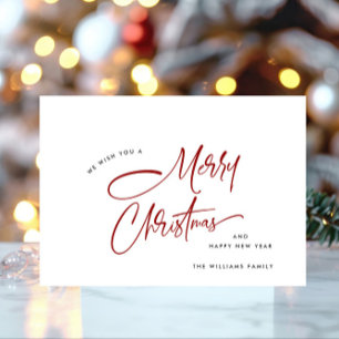 Elegant Minimalist God jul Julkort