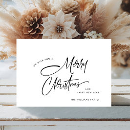 Elegant Minimalist God jul Julkort