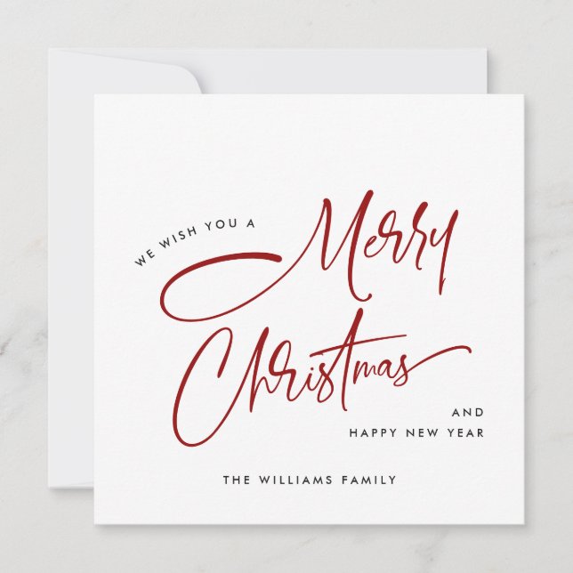 Elegant Minimalist God jul Julkort (Framsida)